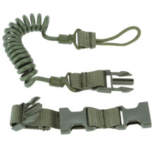 Multifunktionellt Lanyard Säkerhetsrep Crazy Spring Slitbeständig Elastisk Nyckelring Snodd Mörkgrön