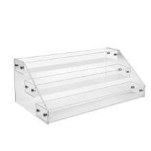3-Laags Transparante Acryl CD-Houder Cascaderende CD-Opbergrek