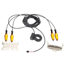 Blinker für Elektrofahrräder, E-Bikes, 36 V, 48 V, 52 V, 72 V, Wasserdichtes Kabel, LED, Blinkend, V04-36-72 V