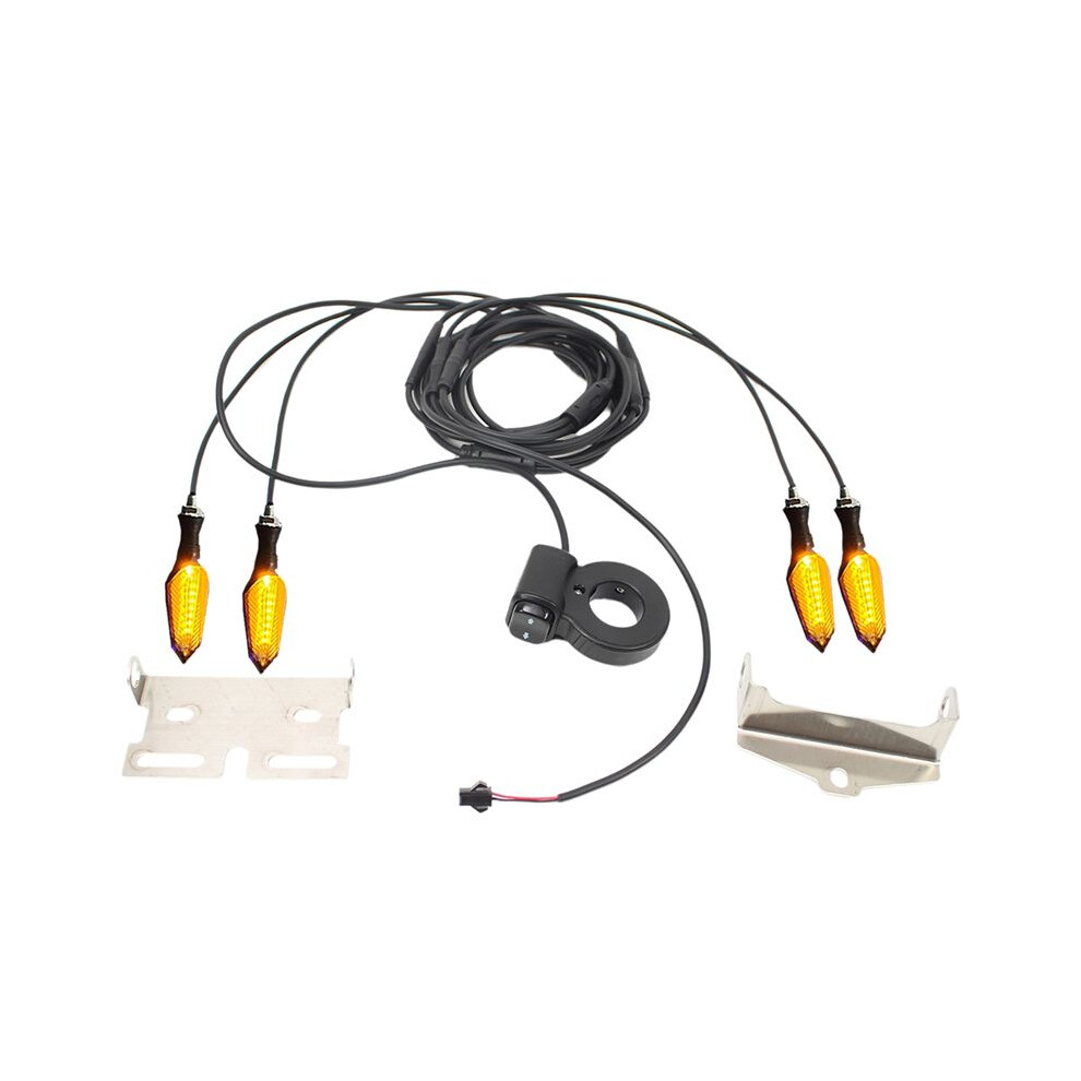 Electric Bicycle Ebike Turn Signal 36V 48V 52V 72V Waterproof Cable Led Flashing V04-36-72V 4713290866183