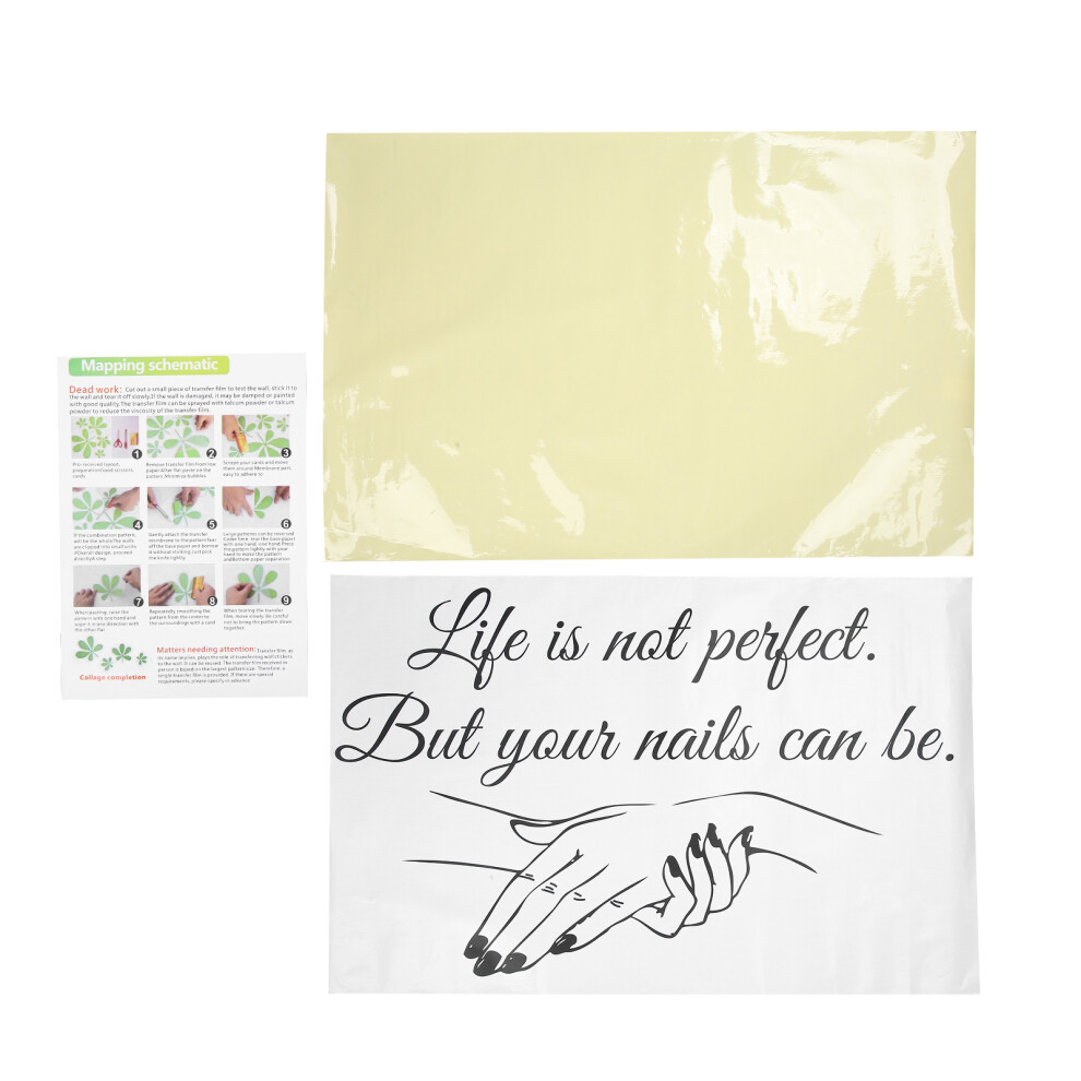Unique Nail Salon Wall Art, Non-Toxic And Eco-Friendly Vinyl Stickers, Suitable For Walls And Smooth Surfaces, Detailed Instructions Included For