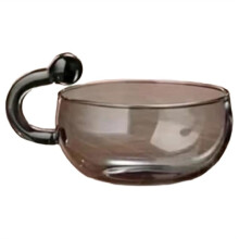 High Aesthetic Nordic Style Glass Rat Tail Teapot, Gray Coffee Cup, Household Heat-Resistant