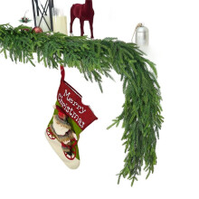5 Ft Christmas Cedar Garland for Staircase Real Touch SoftDroopy Bendable Lifelike Faux Xmas Garlands for Decoration