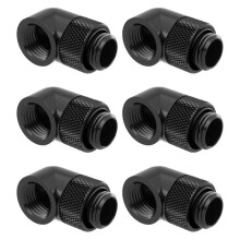 6 Stuks G1/4 Inch Mannelijke Naar Vrouwelijke Verlengfitting, 90 Roterende Fitting Adapterconnector voor Computerwaterkoeling