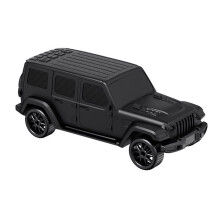 Car Model Wireless Speaker Lights Flash Playback TF CARD FM Radio Desktop Ornament Gift for Boys Black