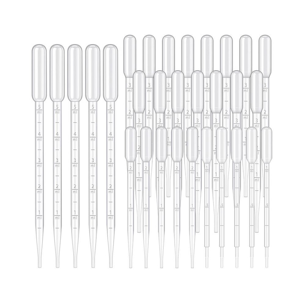 30 Pipettes Compte-Gouttes, 4 Styles avec Graduation, Pipettes de ...