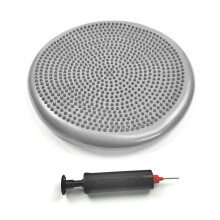Gray PVC Yoga Balance Mat, Inflatable Massage Cushion, Sports Fitness Balance Trainer