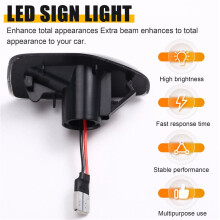 Car Rearview Light Dynamic LED Turn Signal Light for Dacia Logan Sandero Duster