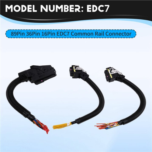 89Pin 36Pin 16Pin EDC7 Common Rail Connector PC Board ECU Socket Injector Module Plug with Wire Harness for Boschs 1