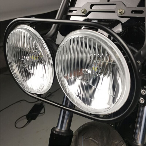 Motorcycle Spotlight LED Dual Round Headlight High and Low  for  ZOOMER RUCKUS Scooter 1