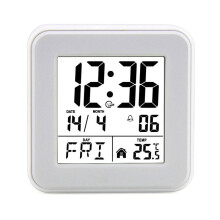 Réveil à Calendrier Perpétuel, Horloge de Chevet à Commande Vocale avec Rétroéclairage, Horloge pour Personnes Âgées avec Température Blanche
