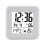 Perpetual Calendar Alarm Clock,Bedside Voice-Activated Clock with Backlight,Clock for the Elderly with Temperature White 1