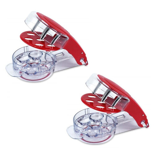 2Pcs  Stoner Remover, Multi  Pitter  Stone Seed Removal Core Easy Squeeze with Grip 6 Cherries At Once