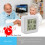 Perpetual Calendar Alarm Clock,Bedside Voice-Activated Clock with Backlight,Clock for the Elderly with Temperature White 1