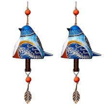 Bluebird Campana per il Canto Degli Uccelli, Campanello A Vento Country, Ciondolo con Campanello A Vento Artigianale In Resina, Decorazione per La