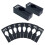 40 Pack Rectangular Black Plastic Clothing Size Closet Rack Dividers Hangers, Preprinted in 8 Sizes,Black 1