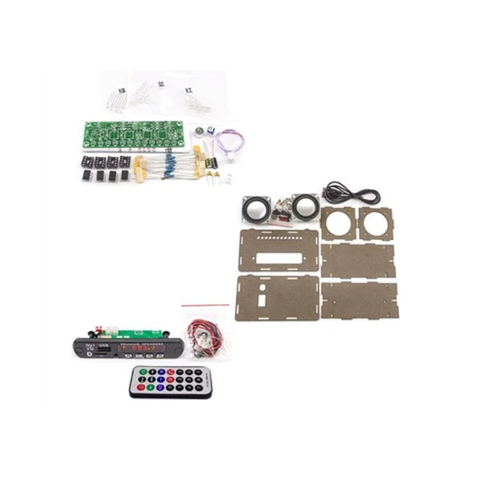 Diy Speaker Kit With Fm Radio Diy Soldering Project Practice Solder Assembly Diy Electronic Kit 2X3w Speaker A Black 6033885220755