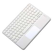 Kabellose -Tastatur 78 Tasten Gaming Office Wiederaufladbare Tastatur Touchpad für Pad PC Tablet Weiß
