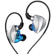 QKZ Hi6T Słuchawki Douszne Zestawy Słuchawkowe HiFi Dynamiczny Sterownik IEM Stereofoniczne do Muzyki Przestrzennej Hi-Res Mikrofonem Douszne