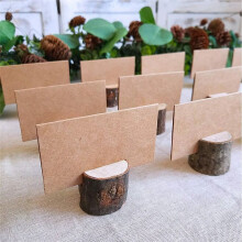 Juego de 35 Portatarjetas de Madera, Soporte para Tarjetas de Visita, Marcos de Fotos, Número de Mesa, Letrero con Nombre, Decoración para Fiesta