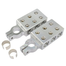 Car Audio Battery Terminals High-Conductivity Copper Clamps 6 Way Battery Terminal Clamps for Secure Power Connection