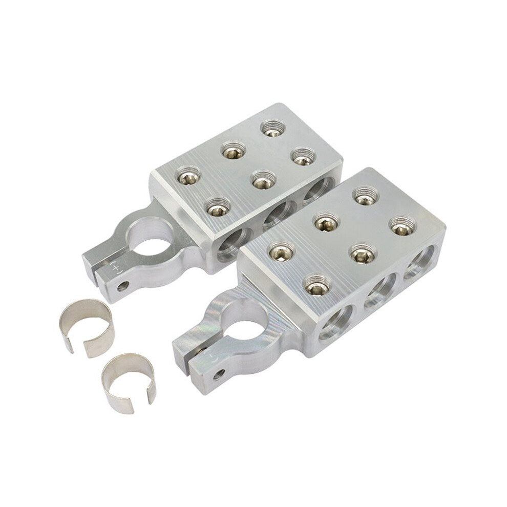 Car Audio Battery Terminals High-Conductivity Copper Clamps 6 Way Battery Terminal Clamps For Secure Power Connection Tauoh