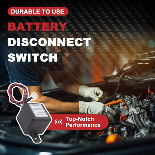 Car Battery Disconnect  Remote Control Power Kill Master Isolator Cut Off  200A/12V with Remote Control 1