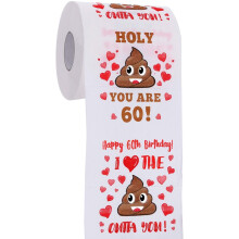 AOZITA 60th Birthday Gifts for Women Men Happy Prank Toilet Paper 60th Birt