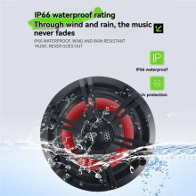 6.5 Inch Marine Speaker with RGB Lights Waterproof IPX66 Speakers for Yachts Cart RV ATV UTV Sauna Motorboat