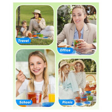 6er-Pack Kunststoff-Vorratsdosen - Mikrowellen- und Spülmaschinengeeignet mit Drehverschlussdeckeln