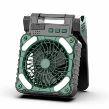 Ventilatore da Campeggio Ad Energia Solare con Lanterna LED 4 Velocità 90 Ventilatore da Tavolo Portatile Pieghevole per Tenda da Viaggio All'Aperto