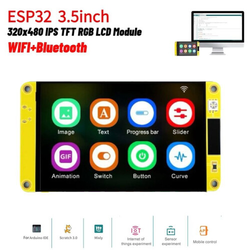 ESP32 for  LVGL WIFI+ Development Board 3.5In 320x480 RGB  Display Screen LCD TFT Module Capacitive 1
