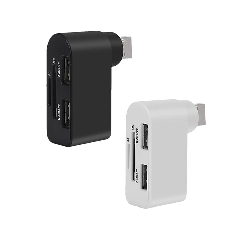 4 In 1 Rotatable Usb Hub,Laptop Hub, Portable 180 Degrees Rotate Usb Hub, Usb Hub Docking Station (+White) Black/White 4713919506902