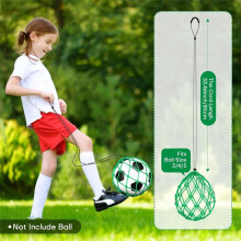 2PCS Football Kick Trainer Soccer Net Kicker, for Size 3, 4, 5, Solo Soccer Kick Practice Training Aid Green
