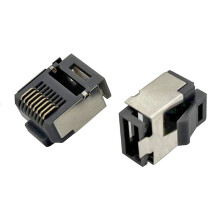 10 Peças RJ45 Conector Especial 8P8C Corpo Curto Modular Plug Macho com Shell Blindado para Cabo de Rede
