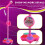 Kids Microphone with Light Stand Toy,Height-Adjustable Microphone,Brain-Training Educational Toys Birthday Gift 4