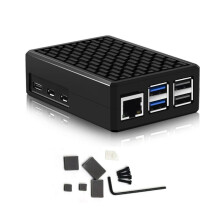 Para Raspberry Pi 5 Caixa de Metal de Alumínio Coluna de Dissipador de Calor Embutida Área de Dissipação de Calor Dinâmica