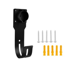 EV Charger Holder J1772 Nozzle Dock and J-Hook Combination Wall Mount, EV Charger Cord Wall Hook Cable Holder