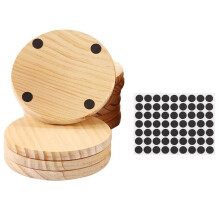 Unfinished Wood Coasters 4 Inch Round Blank Wooden Coasters Crafts DIY Stained Painting Wood Engraving Home Decoration