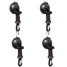 4Pcs Heavy Duty Suction Cup with D Ring 360 Rotating Camping Suction Hooks Car Suction Cups Anchor for Awning-Red