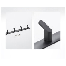 Key Holder for Wall, Black Wall Hooks for Hanging Wall Decoration, Suitable for Office Hallway Foyer Kitchen Bathroom-C