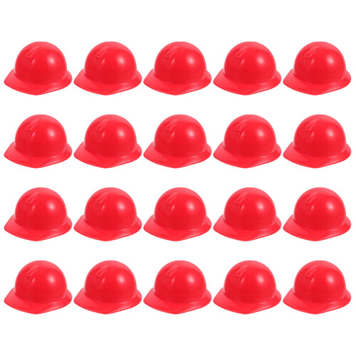 100Pièces Casques De Miniatures Pour Poupées En ABS Rouge
