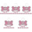 40Pièces Badge Collier Chat Rose En Zinc Robuste 5