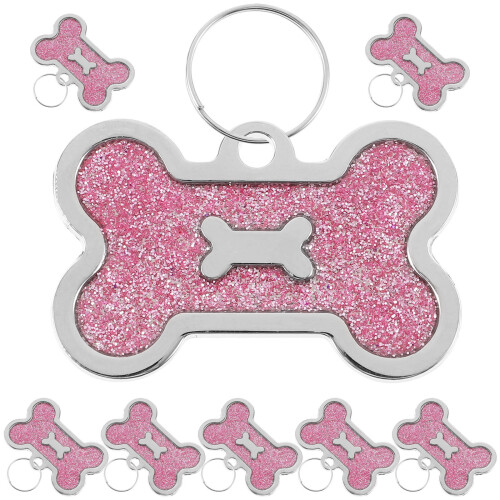 40Pièces Badge Collier Chat Rose En Zinc Robuste 1