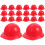 100Pièces Casques De Miniatures Pour Poupées En ABS Rouge 2