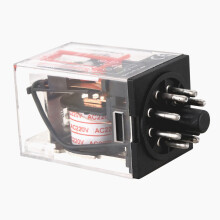 MK2P-I Clear Shell DPDT AC220V Coil Power Relay Socket Base