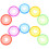 125Pièces Disques Ronds Pour Cahier Multicolores ABS 3