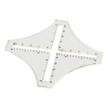 2Pièces Règle Tricot Durable Et Transparente Pour Mesure Précise