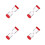 4Pièces Rouge Rechargeable Pour Décor Bureau Maison 8