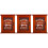 3Pièces Armoire Murale Bois Rouge Pour Rangement 6